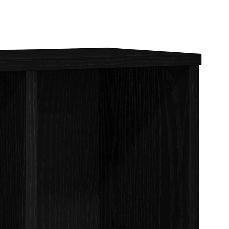 vidaXL fekete tölgy szerelt fa könyvespolc 50x25x104 cm