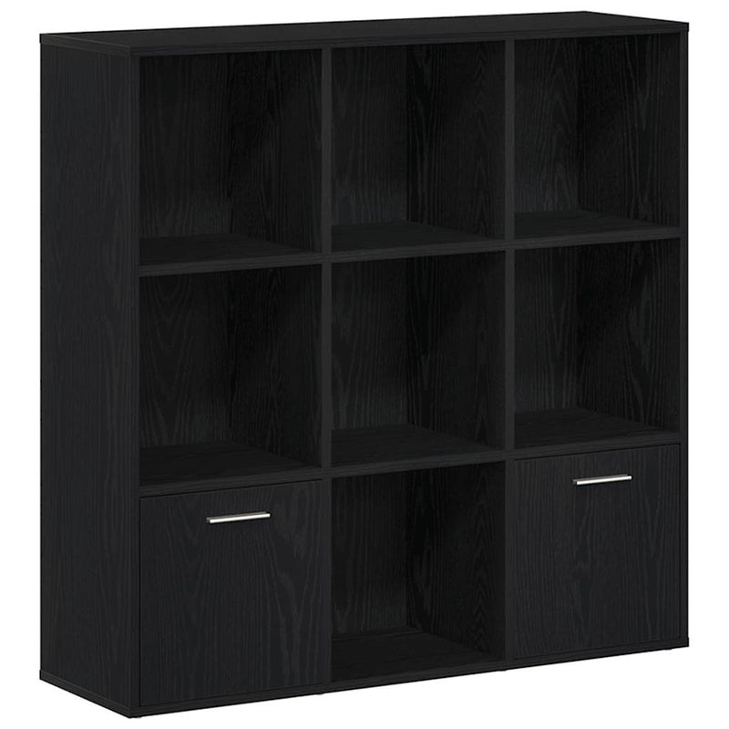 vidaXL fekete tölgy színű szerelt fa könyvszekrény 98x29x97,5 cm