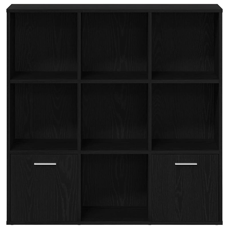 vidaXL fekete tölgy színű szerelt fa könyvszekrény 98x29x97,5 cm