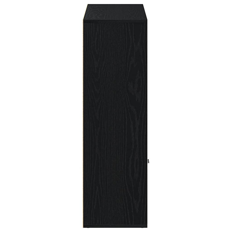 vidaXL fekete tölgy színű szerelt fa könyvszekrény 98x29x97,5 cm