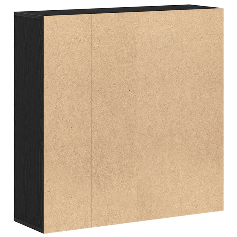 vidaXL fekete tölgy színű szerelt fa könyvszekrény 98x29x97,5 cm