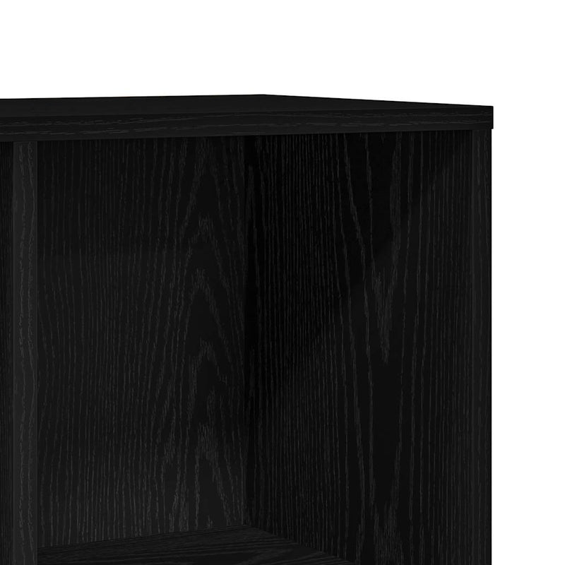 vidaXL fekete tölgy színű szerelt fa könyvszekrény 98x29x97,5 cm