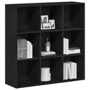 vidaXL fekete tölgyfa könyvesszekrény 98 x 29 x 97,5 cm