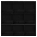 vidaXL fekete tölgyfa könyvesszekrény 98 x 29 x 97,5 cm