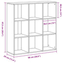 vidaXL fekete tölgyfa könyvesszekrény 98 x 29 x 97,5 cm