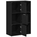 vidaXL fekete tölgy szerelt fa könyvszekrény/szobaosztó 60,5x30x90 cm
