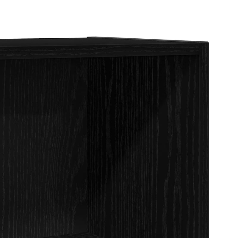 vidaXL fekete tölgy szerelt fa könyvszekrény/szobaosztó 60,5x30x90 cm