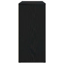 vidaXL fekete tölgyszínű szerelt fa tálalószekrény 91 x 29,5 x 65 cm