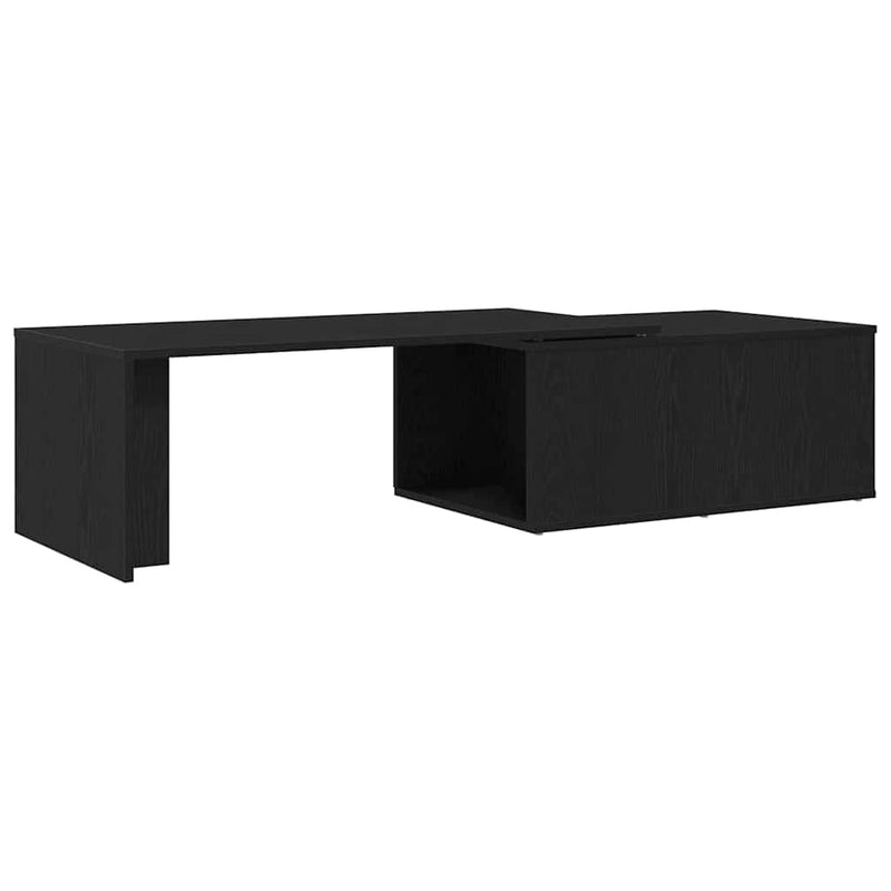 vidaXL Dohányzóasztal Musta tammi 150 x 50 x 35 cm Faanyag
