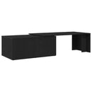 vidaXL Dohányzóasztal Fekete tölgy 150 x 50 x 35 cm Faanyag