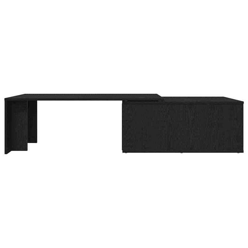 vidaXL Dohányzóasztal Musta tammi 150 x 50 x 35 cm Faanyag