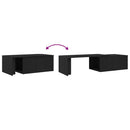 vidaXL Dohányzóasztal Fekete tölgy 150 x 50 x 35 cm Faanyag