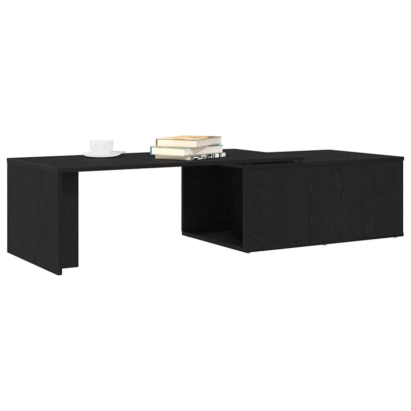 vidaXL Dohányzóasztal Musta tammi 150 x 50 x 35 cm Faanyag
