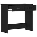 vidaXL Asztal fiókkal tárolóval Fekete tölgy 80 x 40 x 75 cm Faanyag