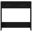 vidaXL Asztal fiókkal tárolóval Fekete tölgy 80 x 40 x 75 cm Faanyag