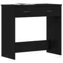 vidaXL Asztal fiókkal tárolóval Fekete tölgy 80 x 40 x 75 cm Faanyag