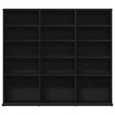 vidaXL fekete tölgyszínű szerelt fa CD-szekrény 100x23x89,5 cm