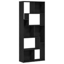 vidaXL fekete tölgy színű szerelt fa könyvespolc 67 x 24 x 161 cm