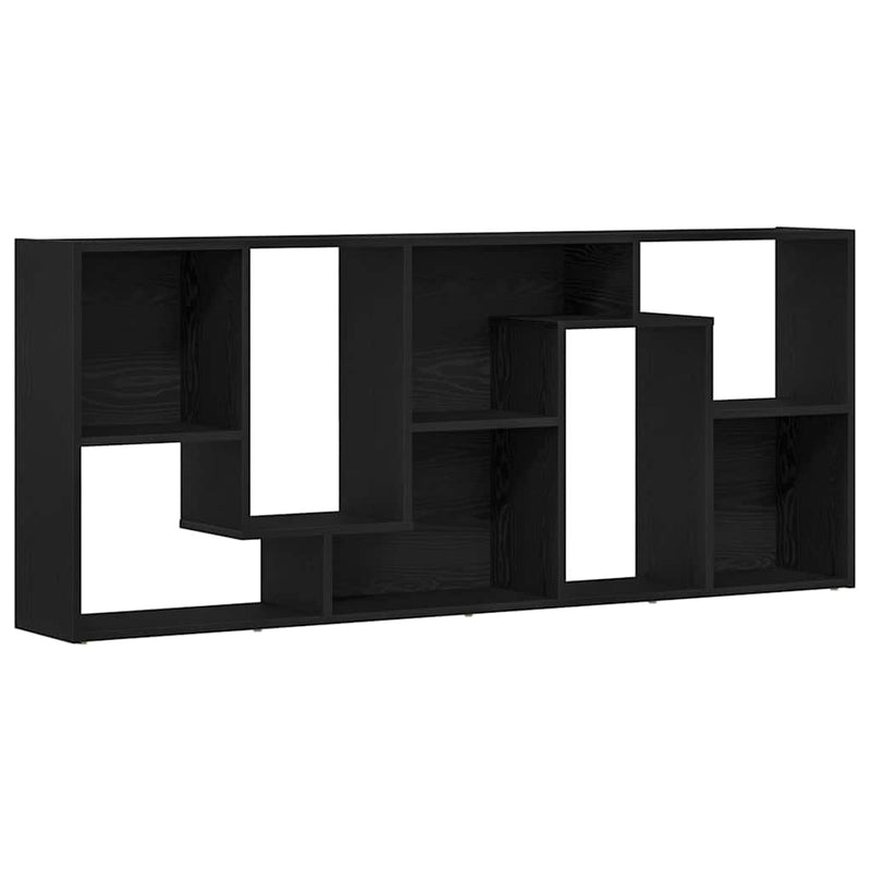 vidaXL fekete tölgy színű szerelt fa könyvespolc 67 x 24 x 161 cm