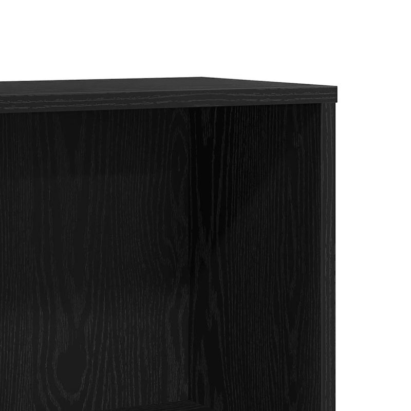 vidaXL fekete tölgy színű szerelt fa könyvespolc 67 x 24 x 161 cm
