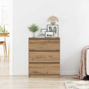 vidaXL kézműves tölgy szerelt fa tálalószekrény 60x35x76 cm