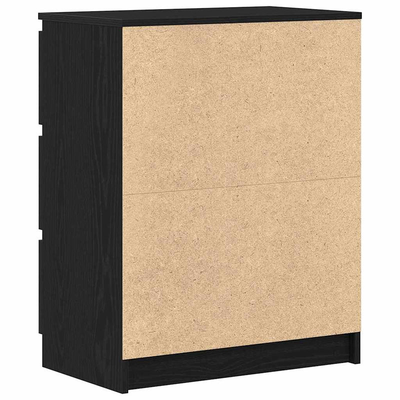 vidaXL fekete tölgy szerelt fa tálalószekrény 60 x 35 x 76 cm