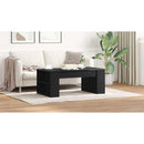 vidaXL Dohányzóasztal Fekete tölgy 102 x 55 x 42 cm Faanyag