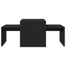 vidaXL Egymásba helyezhető asztalok Fekete tölgy 100 x 48 x 40 cm