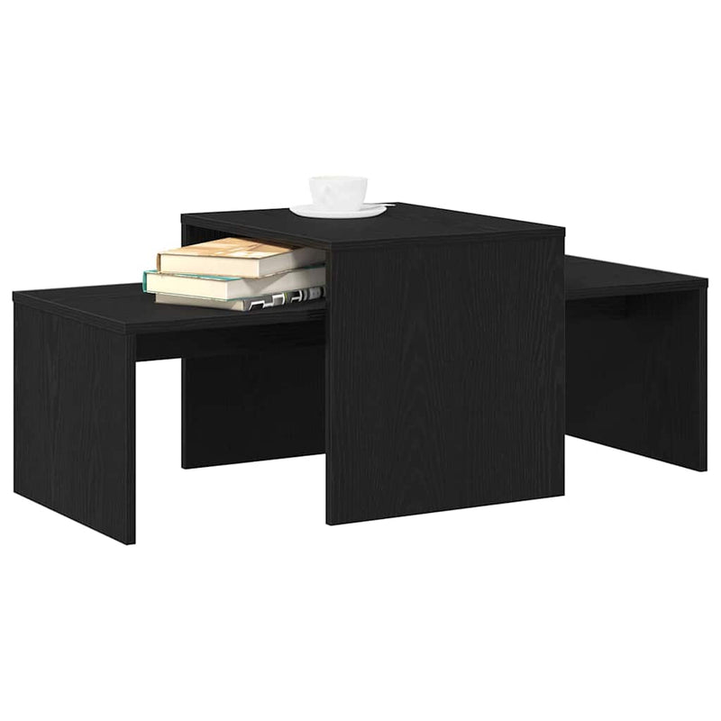 vidaXL Egymásba helyezhető asztalok Musta tammi 100 x 48 x 40 cm