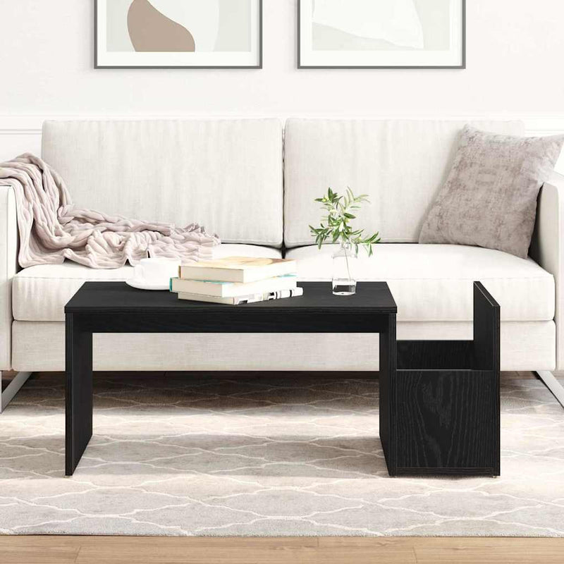 vidaXL Dohányzóasztal Musta tammi 90 x 45 x 35 cm Faanyag