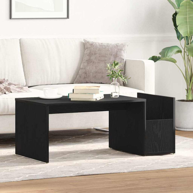 vidaXL Dohányzóasztal Musta tammi 90 x 45 x 35 cm Faanyag