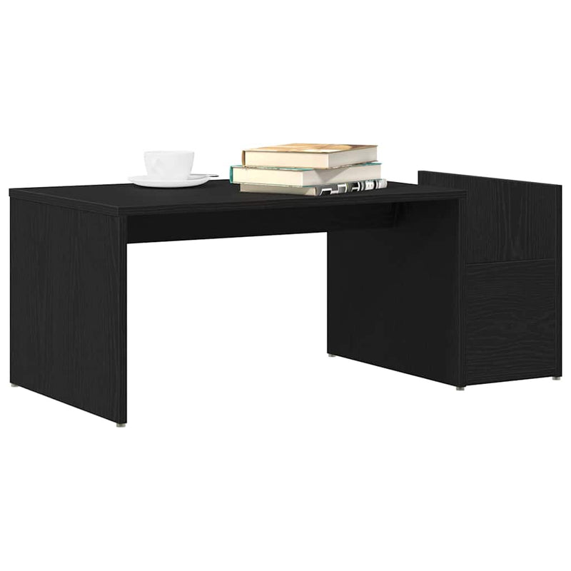 vidaXL Dohányzóasztal Musta tammi 90 x 45 x 35 cm Faanyag