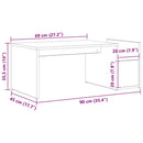 vidaXL Dohányzóasztal Fekete tölgy 90 x 45 x 35 cm Faanyag