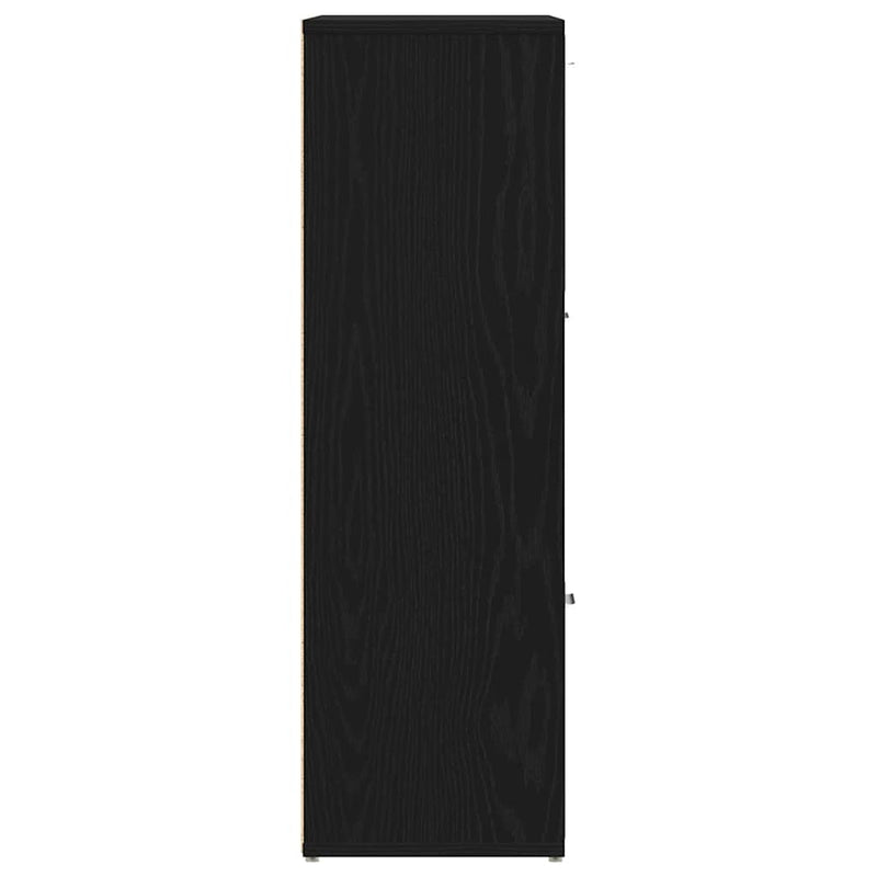 vidaXL fekete tölgy szerelt fa könyvszekrény 90x28x90 cm