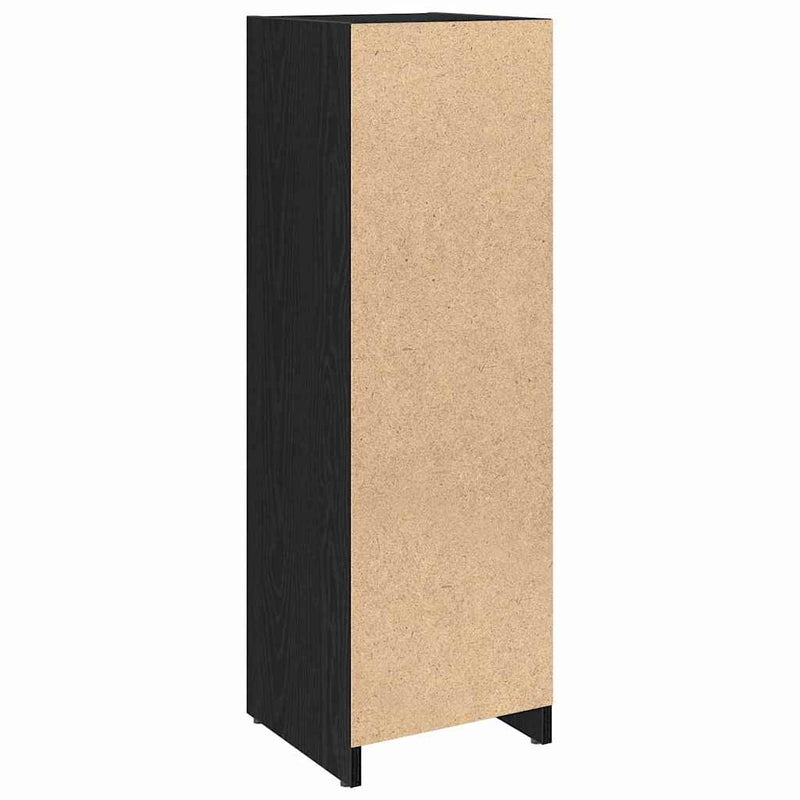 vidaXL Fürdőszekrény fiókkal Fekete tölgy 30 x 30 x 95 cm Faanyag