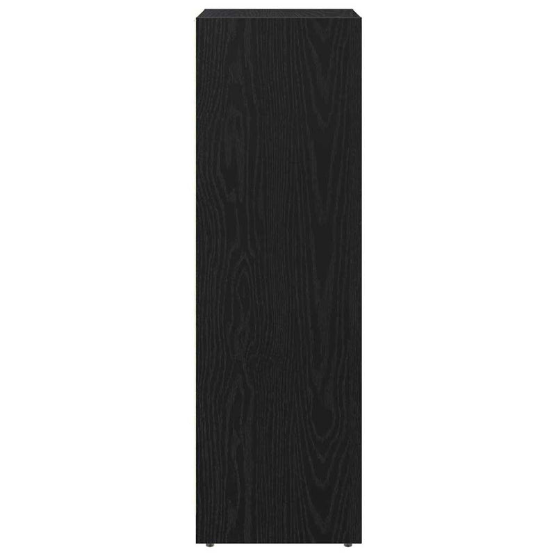 vidaXL Fürdőszekrény fiókkal Fekete tölgy 30 x 30 x 95 cm Faanyag