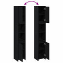 vidaXL Fürdőszoba Székény Fekete tölgy 30 x 30 x 183,5 cm Faanyag