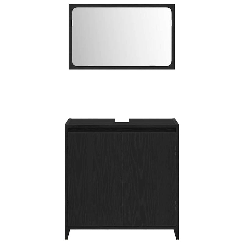 vidaXL Fürdőszobai Szekrény Fekete tölgy 60 x 33 x 61 cm Faanyag