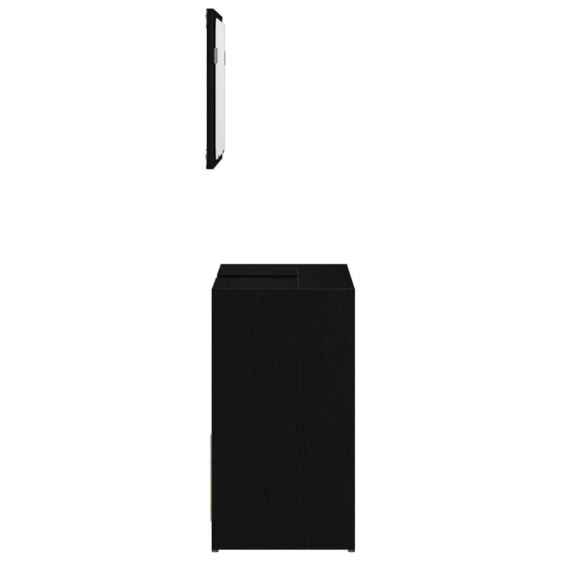 vidaXL Fürdőszobai Szekrény Fekete tölgy 60 x 33 x 61 cm Faanyag