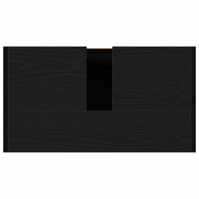 vidaXL Fürdőszobai Szekrény Fekete tölgy 60 x 33 x 61 cm Faanyag