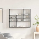 vidaXL fekete tölgy színű szerelt fa fali polc 90 x 16 x 78 cm