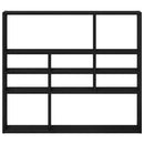 vidaXL fekete tölgy színű szerelt fa fali polc 90 x 16 x 78 cm