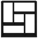 vidaXL fekete tölgy színű szerelt fa fali polc 45x16x45 cm