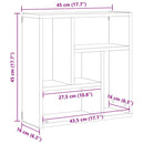 vidaXL fekete tölgy színű szerelt fa fali polc 45x16x45 cm