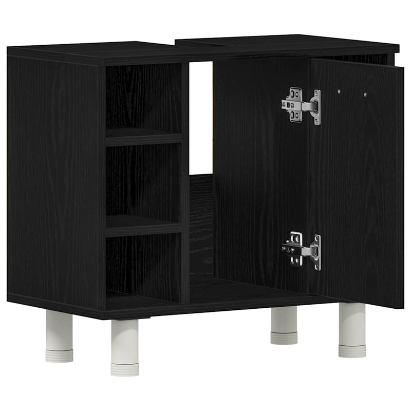 vidaXL Fürdőszoba Szekrény Fekete tölgy 60 x 32 x 54 cm Faanyag