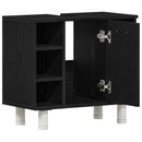 vidaXL Fürdőszoba Székény Fekete tölgy 60 x 32 x 54 cm Szerelt Fa