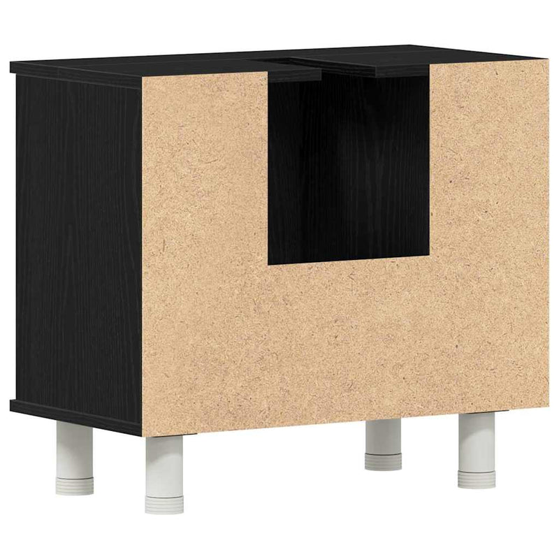 vidaXL Fürdőszoba Szekrény Fekete tölgy 60 x 32 x 54 cm Faanyag