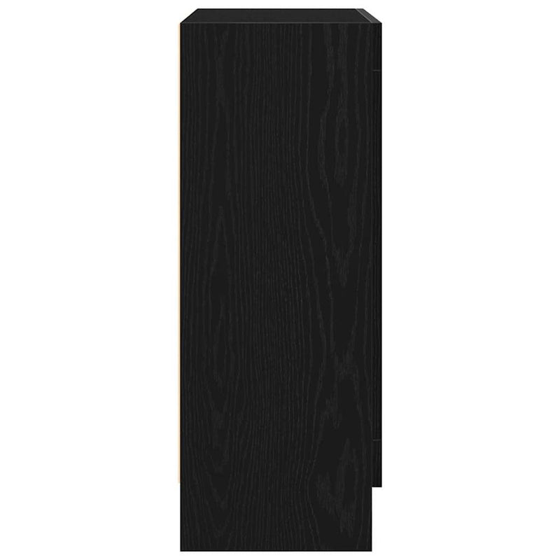 vidaXL Könyvespolc Fekete tölgy 82,5 x 30,5 x 80 cm Faanyag