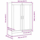 vidaXL Könyvespolc Fekete tölgy 82,5 x 30,5 x 115 cm Faanyag