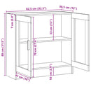 vidaXL Könyvespolc Fekete tölgy 82,5 x 30,5 x 80 cm Faanyag